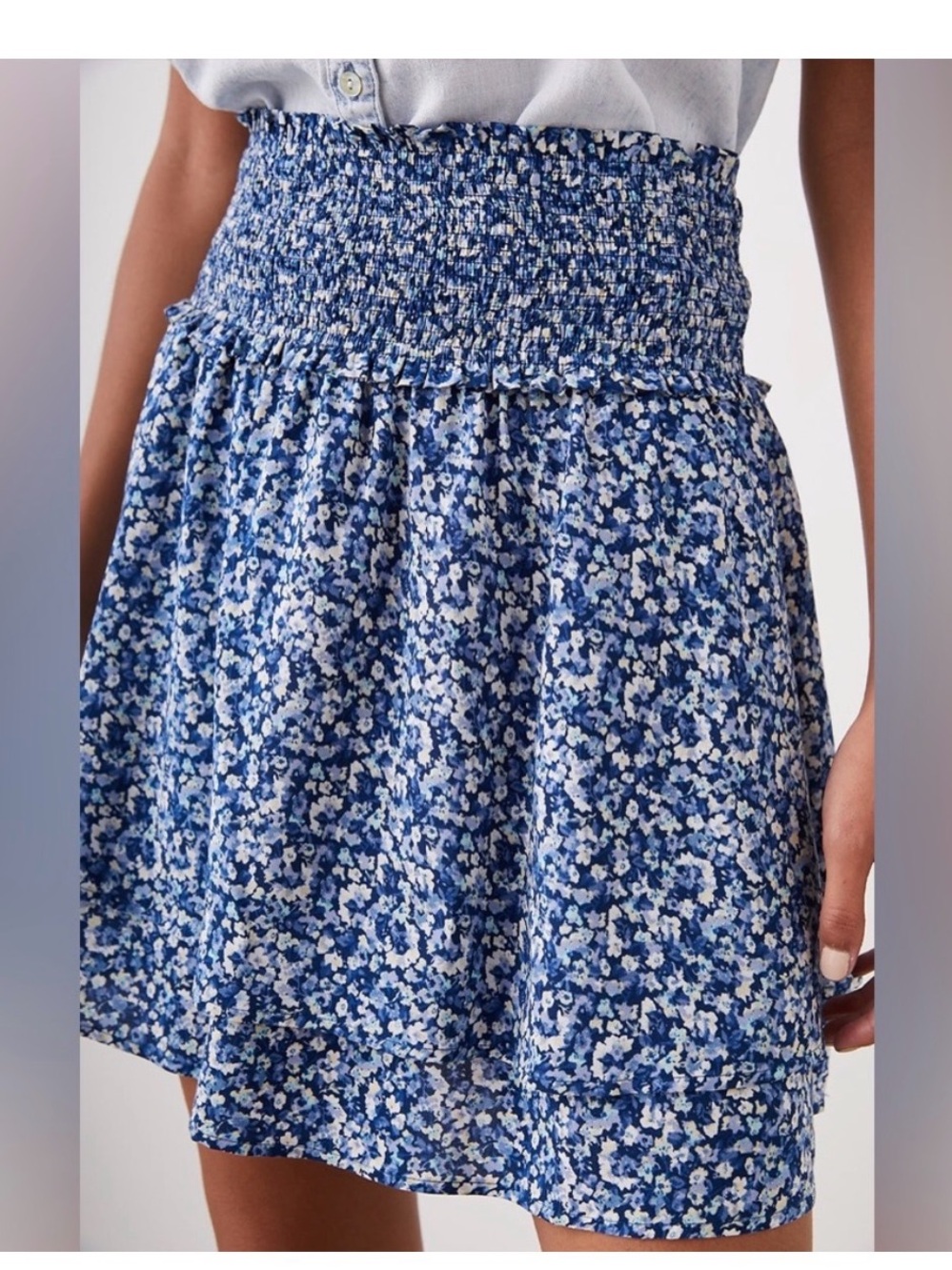 Rails Addison Smocked Skirt in Ice Chrysanthemum Size XL NEW